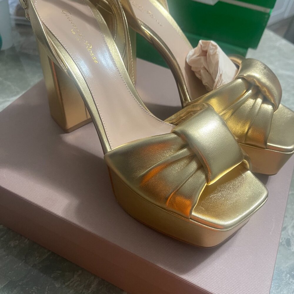 Gianvito Rossi Amour Nappa Silk Mekong Milano - Picture 5 of 5